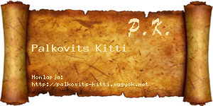 Palkovits Kitti névjegykártya